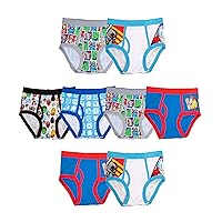 Marvel Boys' Avengers 100% Cotton Briefs with Assorted Hero Prints Including Iron Man, Hulk, Thor & More in Size 4, 6 & 8