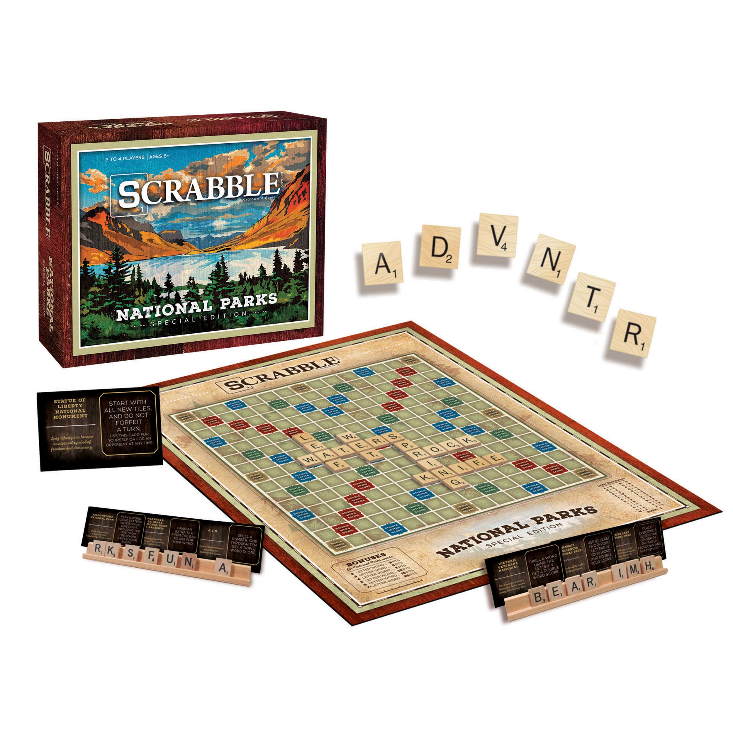 USAopoly Scrabble: National Parks | Ages 8+ | 2-4 Players | 1 Set