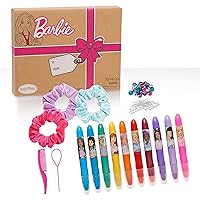 Barbie Deluxe Hair Chalk Salon Set, 75-Piece Hair Accessories Set for Girls, Includes Scrunchies, Hair Beads and Tool, Kids Toys for Ages 3 Up, Amazon Exclusive