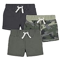 Baby-Boys Toddler 3-Pack Pull-On Knit Shorts