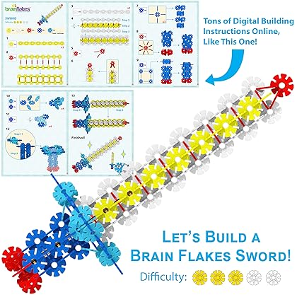 VIAHART Brain Flakes 500 Piece Interlocking Plastic Disc Set - A Creative and Educational Alternative to Building Blocks - Tested for Children's Safety - A Great Stem Toy for Both Boys and Girls