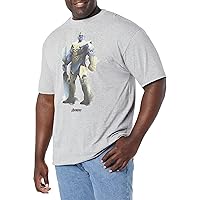 Marvel Big & Tall Thanos Paint Men's Tops Short Sleeve Tee Shirt