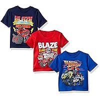 Nickelodeon Boys' Blaze and Monster Machines 3 Pack T-Shirt Bundle