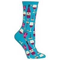 Hot Sox Women's Fun Cocktail Drinks Crew Socks-1 Pair Pack-Happy Hour Cool & Funny Gifts