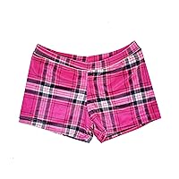 Tia's Dancewear Girl's Boyshorts (Pink Plaid, Medium)