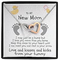 Mom To Be Gifts, To My Mommy Necklace Baby Bump, For 1st Time Mom, Gifts for Baby Shower
