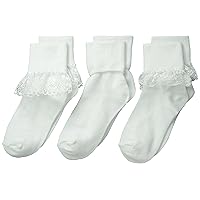 Trimfit Big Girls' Lace Wardrobe On Single Cuff Socks (Pack of 3)