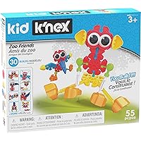 KID K’NEX – Zoo Friends Building Set – 55 Pieces – Ages 3 and Up – Preschool Educational Toy (Amazon Exclusive)