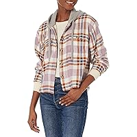 Lucky Brand Women's Plaid Cropped Hoodie