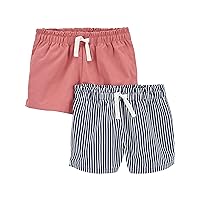 Girls' Knit Shorts, Pack of 2