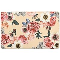 Floral Novelty Wellness Anti-Fatigue Kitchen Mat, Cooking & Standing Relief, Memory Foam & Skid-Resistant, 20