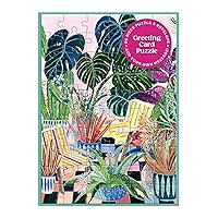Galison Potted – All Occasion Botanical Greeting and Jigsaw Puzzle Card Includes Color Coordinated Envelope and Sticker Seal