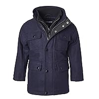 Sportoli Boys’ Classic Wool Blend Military Winter Dress Pea Coat Peacoat Jacket