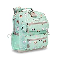 Bentgo® Kids Backpack - Lightweight 14” Backpack in Fun Prints for School, Travel, & Daycare, Ideal for Ages 4+, Roomy Interior, Durable & Water-Resistant Fabric, & Loop for Lunch Bag (Puppy Love)