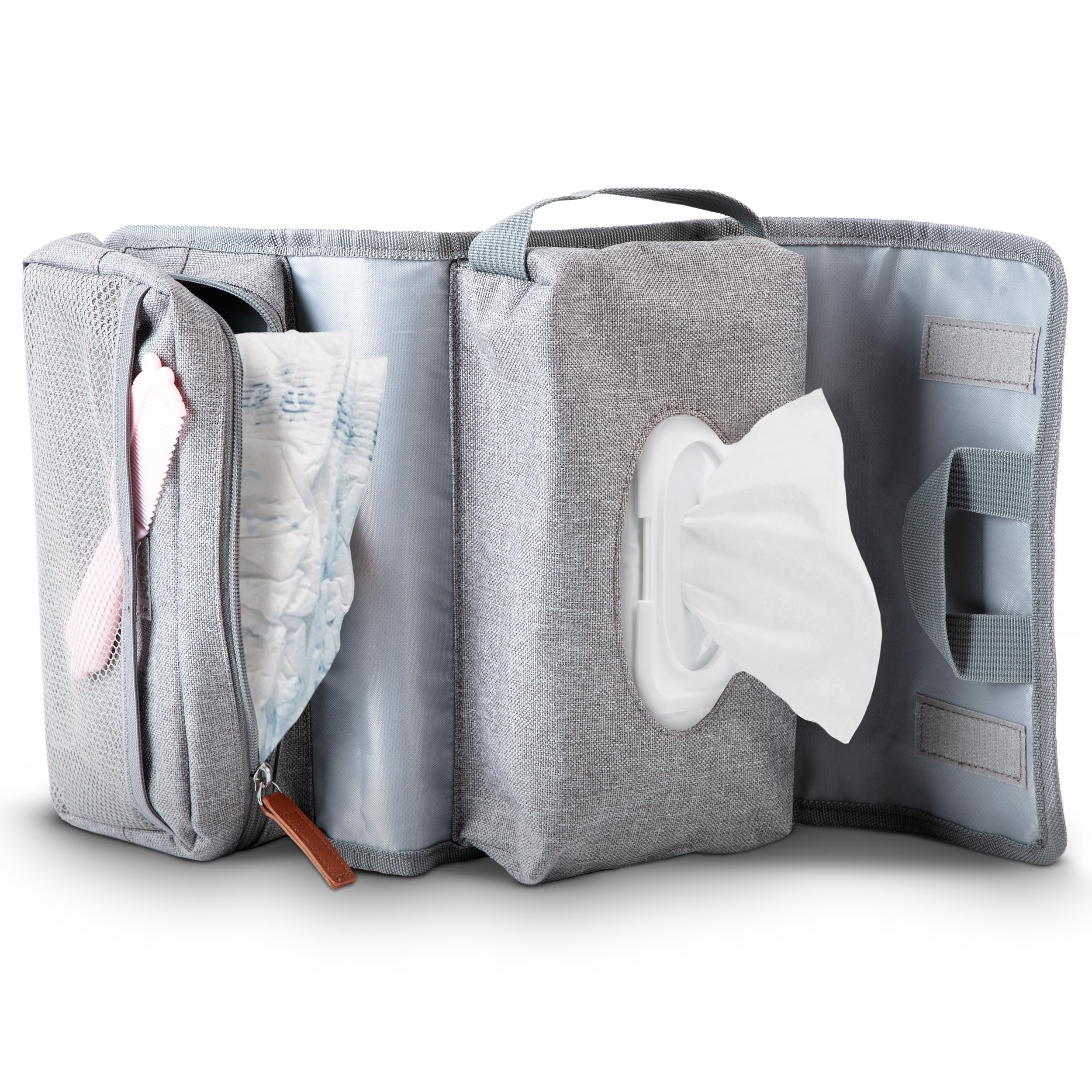 Outbound Basics Diaper Clutch- Trifold Compact Diaper Bag and Hanging Baby Toiletry Bag