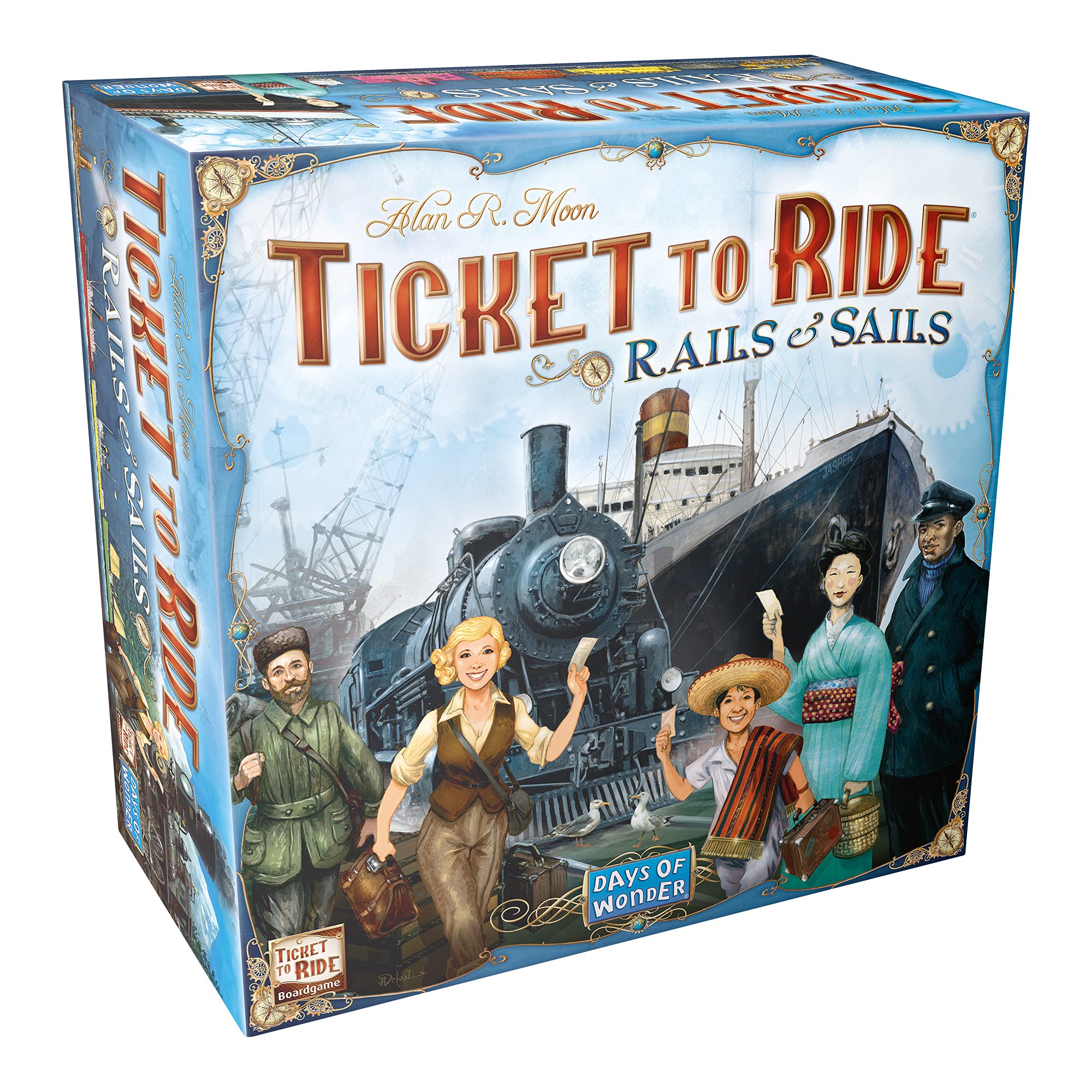 Ticket to Ride Rails & Sails Board Game | Train Route-Building Strategy Game | Fun Family Game for Kids and Adults | Ages 10+ | 2-5 Players | Average Playtime 90-120 Minutes | Made by Days of Wonder