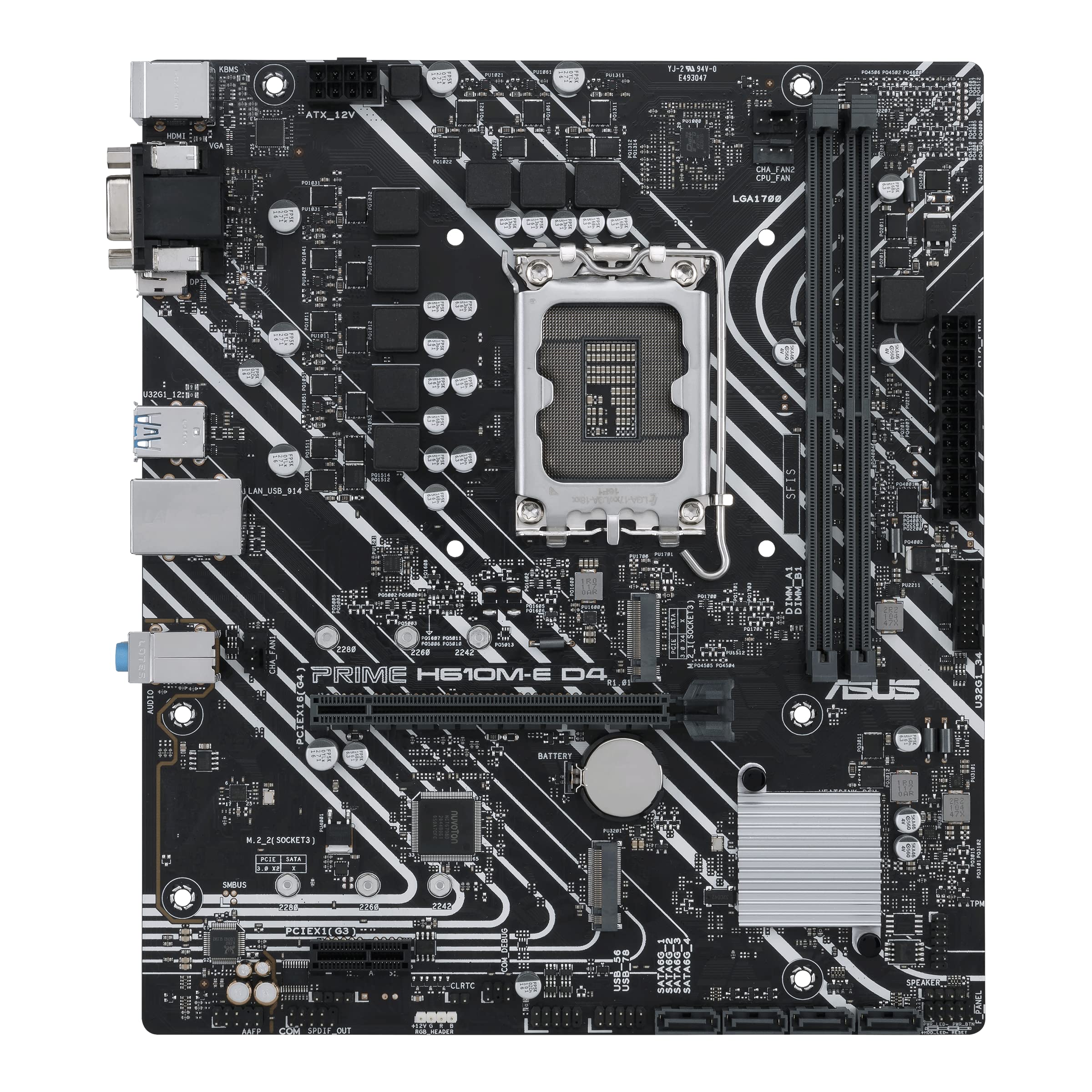 ASUS Prime H610M-E D4-CSM LGA 1700(Intel® 12th&13th Gen) mATX Commercial Motherboard (PCIe 4.0,DDR4,2xM.2 Slots,1Gb LAN,DisplayPort/HDMI/D-Sub,USB 3.2 Gen 1 Ports,COM Header, RGB Header,ACCE)
