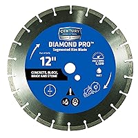 Century Drill & Tool 75476 Professional Segmented Rim Diamond Pro Saw Blade, 12