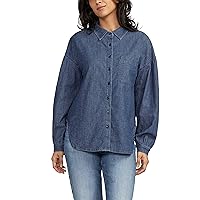 JAG Jeans Women's Relaxed Button-Down Shirt