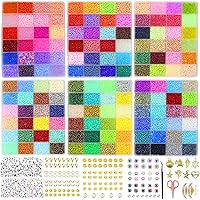 36000pcs Glass Seed Beads for Jewelry Making Kit, 144 Colors 3mm Small Seed Beads with Accessories for Bracelets Rings Necklaces Making, DIY, Gift, Craft