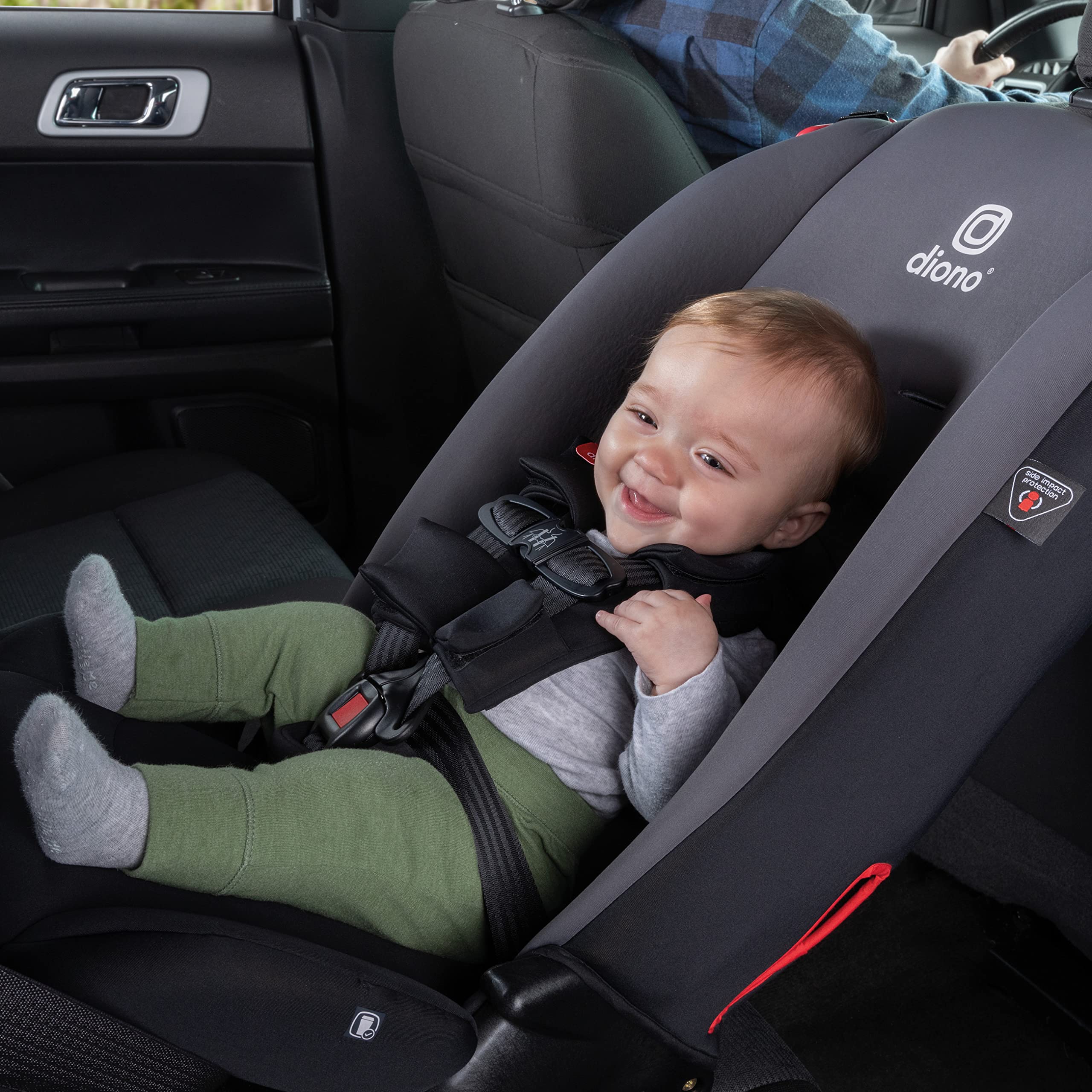 Diono Radian 3R, 3-in-1 Convertible Car Seat, Rear Facing & Forward Facing, 10 Years 1 Car Seat, Slim Fit 3 Across, Gray Slate