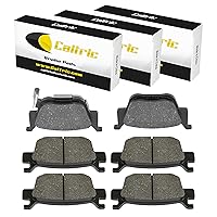 Caltric Rear and Front Left Right Brake Pads Compatible with Honda Rincon 680 TRX680 2006 2007 2008 2009 2010-2023