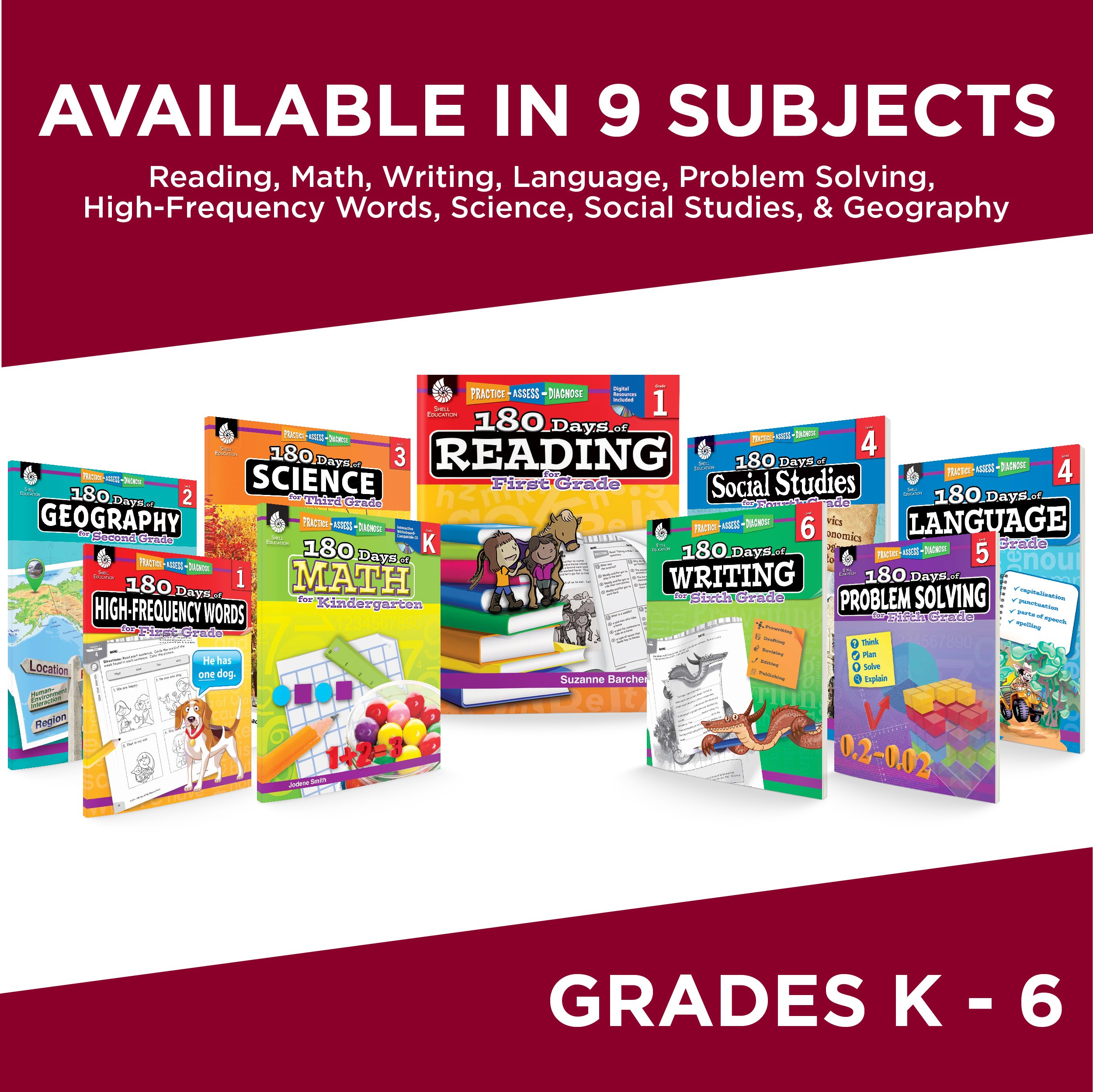 180 Days of Social Studies: Grade K - Daily Geography Workbook for Classroom and Home, Cool and Fun Practice, Kindergarten Elementary School Level ... to Build Skills (180 Days of Practice)