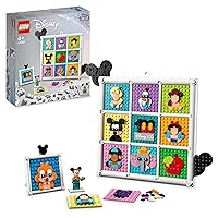 LEGO | Disney 100 Years Disney Animated Figures Set Wall Decoration Craft Set with 72 Cute Mosaic Designs for Crafts, Plus Exclusive Mickey Mouse Figure, Toys for Kids 43221