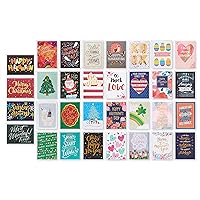 American Greetings Deluxe Holiday Card Assortment, Christmas, Valentine's Day, Mother's Day, Halloween (33-Count)