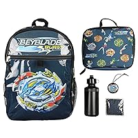 INTIMO Beyblade Burst Spinner Tops Backpack Lunch Bag Water Bottle Ice Pack 5 PC Mega Set |