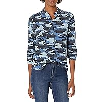 Majestic Filatures Women's Long Sleeve Button Down Shirt