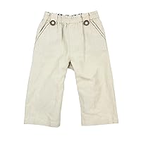 JoJo Maman Bebe Little Boys' Linen Pants Natural