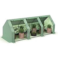 Green House Kits to Build for Outside Winter,106 x 35 x 35 Inch Tunnel Small Greenhouses for Outdoors,Indoor Outdoor Pop Up Greenhouse with Doors, Portable Greenhouses with Cover