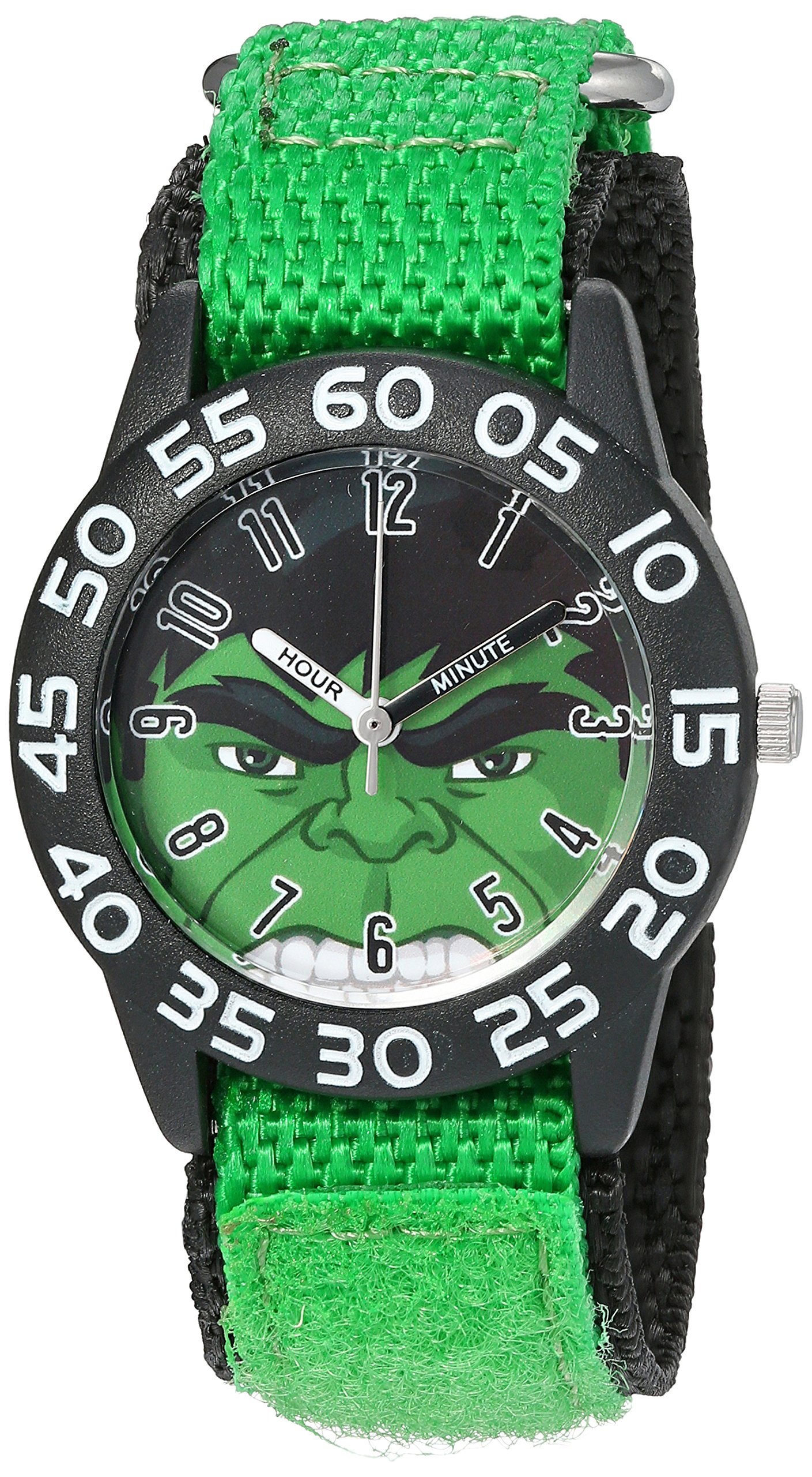 Marvel Kids' Plastic Time Teacher Analog Quartz Nylon Strap Watch