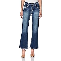 WallFlower Women's Legendary Bootcut Mid-Rise Insta Stretch Juniors Jeans (Standard and Plus), Keller, 9 Short