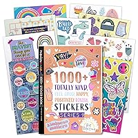Fashion Angels 1000+ Kindness Stickers for Kids Positive Affirmation & Mental Health Stickers - 40-Page Sticker Book for Scrapbooks, Planners, Rewards, Ages 6+