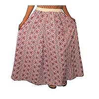 Women's Long Skirt Multi Color Lehenga Geometric Print Ghagra Hippie Plus Size