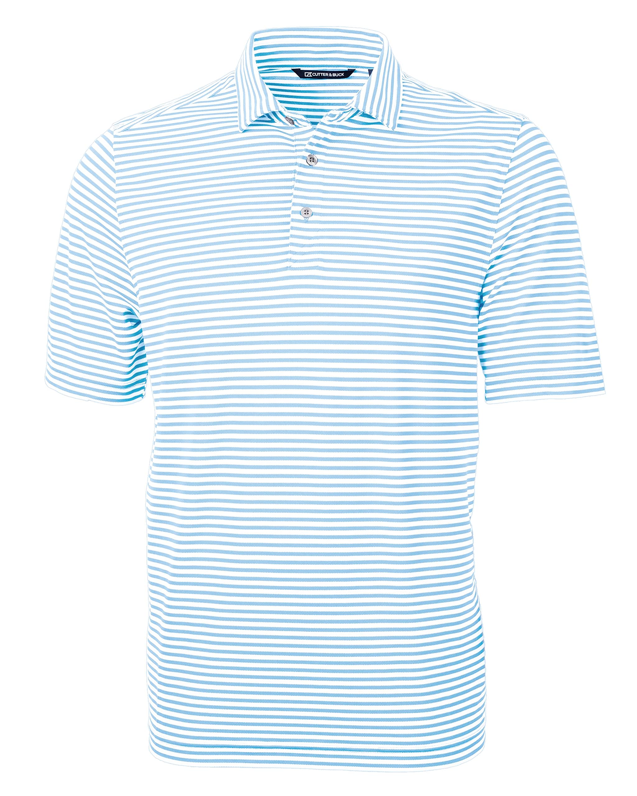 Cutter & Buck Big & Tall Short Sleeve Virtue Eco Pique Stripe Recycled Mens Big and Tall Polo