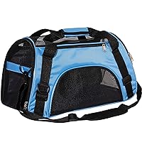 Pet Carrier Soft-Sided Carriers for Cat Carriers Dog Carrier for Small Medium Cats Dogs Puppies Pet Carrier Airline Approved up to 15 Lbs Cat Dog Pet Travel Carrier (Medium, Blue)