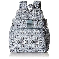 Vera Bradley Women's Cotton Utility Backpack, Plaza Tile - Recycled Cotton, One Size