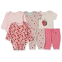Amazon Essentials Unisex Babies' Cotton Layette Outfit Sets, Pack of 6