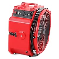 MOUNTO AM25AX 2-Speed 1/4hp 4000cfm 18inch Axial Air Mover Fan Blower with Roto-Mold housing for Water Damage Restoration