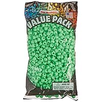 The Beadery 6 by 9mm Barrel Pony Bead, Lime, 900-Pieces