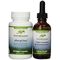 Native Remedies AllergiClear and BronchoSoothe 2 fl oz