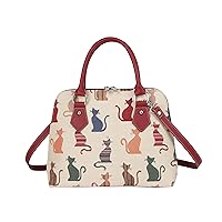 Signare Tapestry Handbags Shoulder bag and Crossbody Bags for Women with Cat Design
