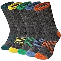 Women Merino Wool Hiking Socks Winter Thermal Warm Boot Cozy Work Cushioned Socks 5 Pairs