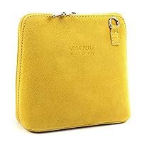 New Vera Pelle Genuine Italian Suede Leather Mini Shoulder Handbag Italy Bag