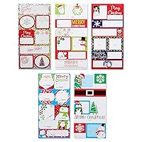 American Greetings Christmas Gift Tags Self-Adhesive, Holiday Designs (112-Count)