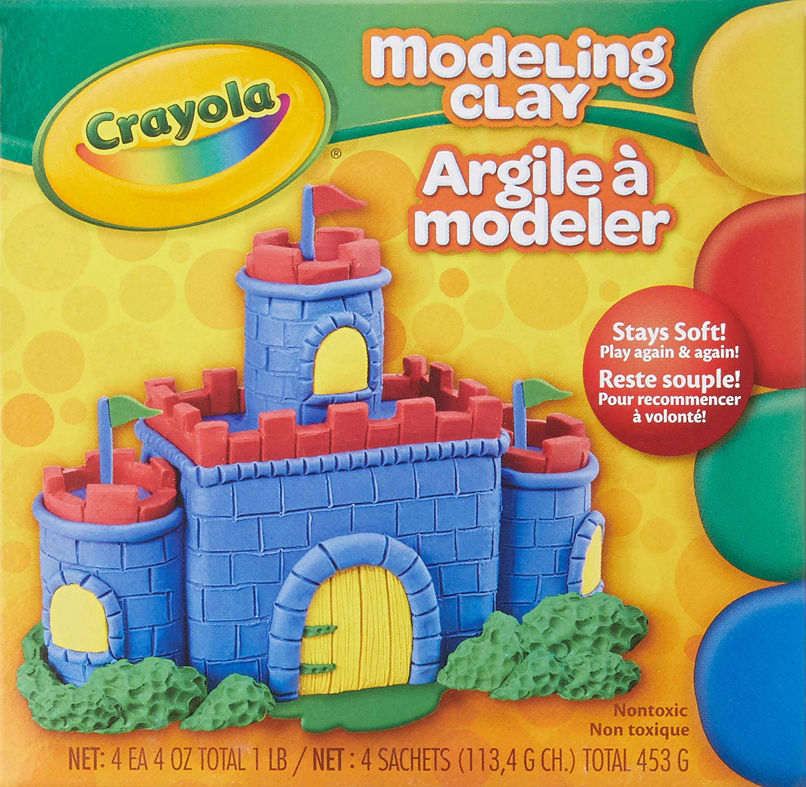 Crayola Modeling Clay, 4 Classic Colors (16 oz), Art and School Supplies for Kids, Gifts for Boys & Girls