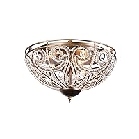 Whse of Tiffany RL7971C Claire Flush Mount, 14.0